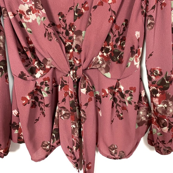 NWT Jun & Ivy Rose Floral Blouse LS Sz S - Picture 6 of 9